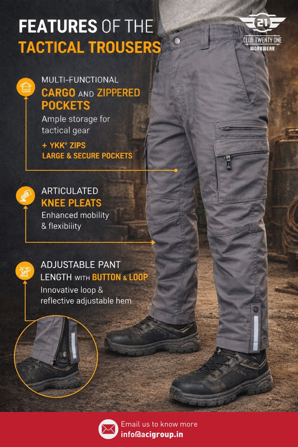 Multi Utility Tactical Trouser - Dark Charcoal Grey
