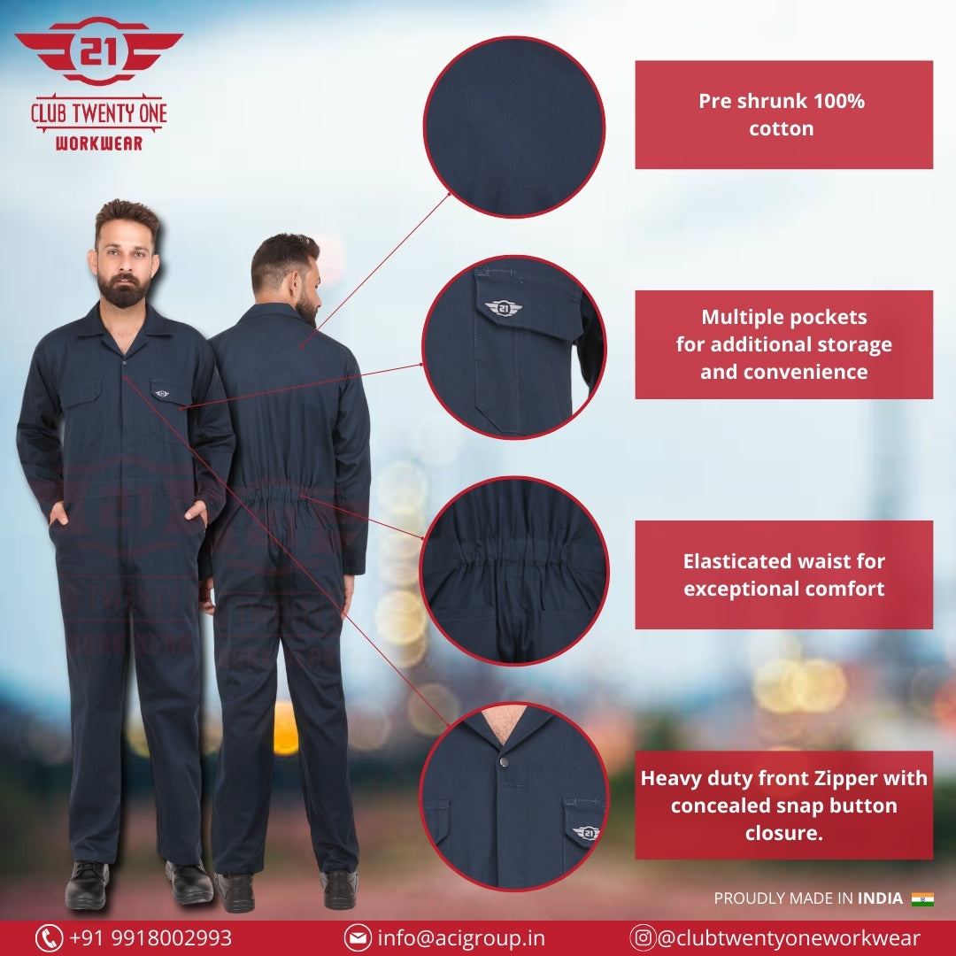 Austin Coverall - Navy Blue
