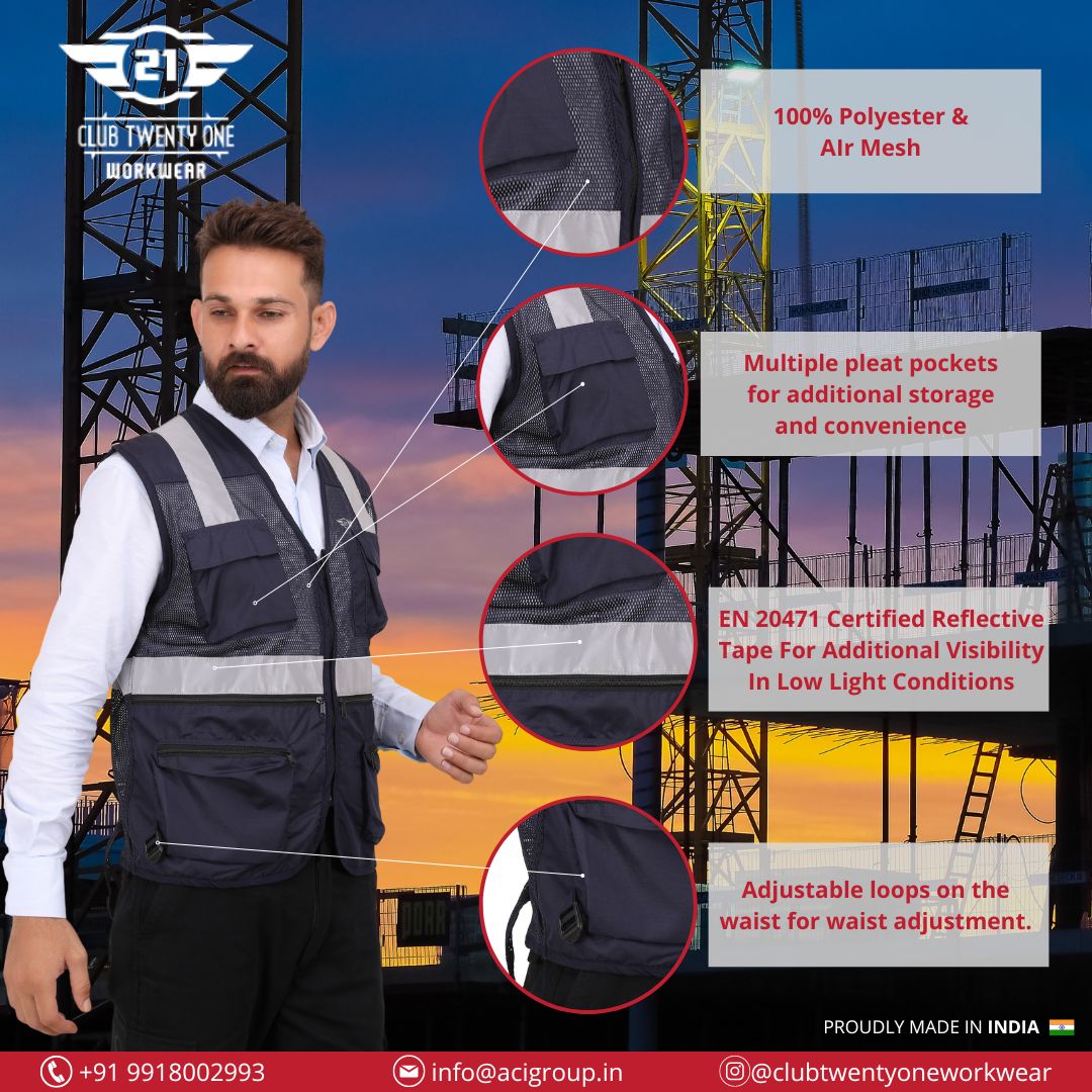 Safex Pro Vest - Navy Blue