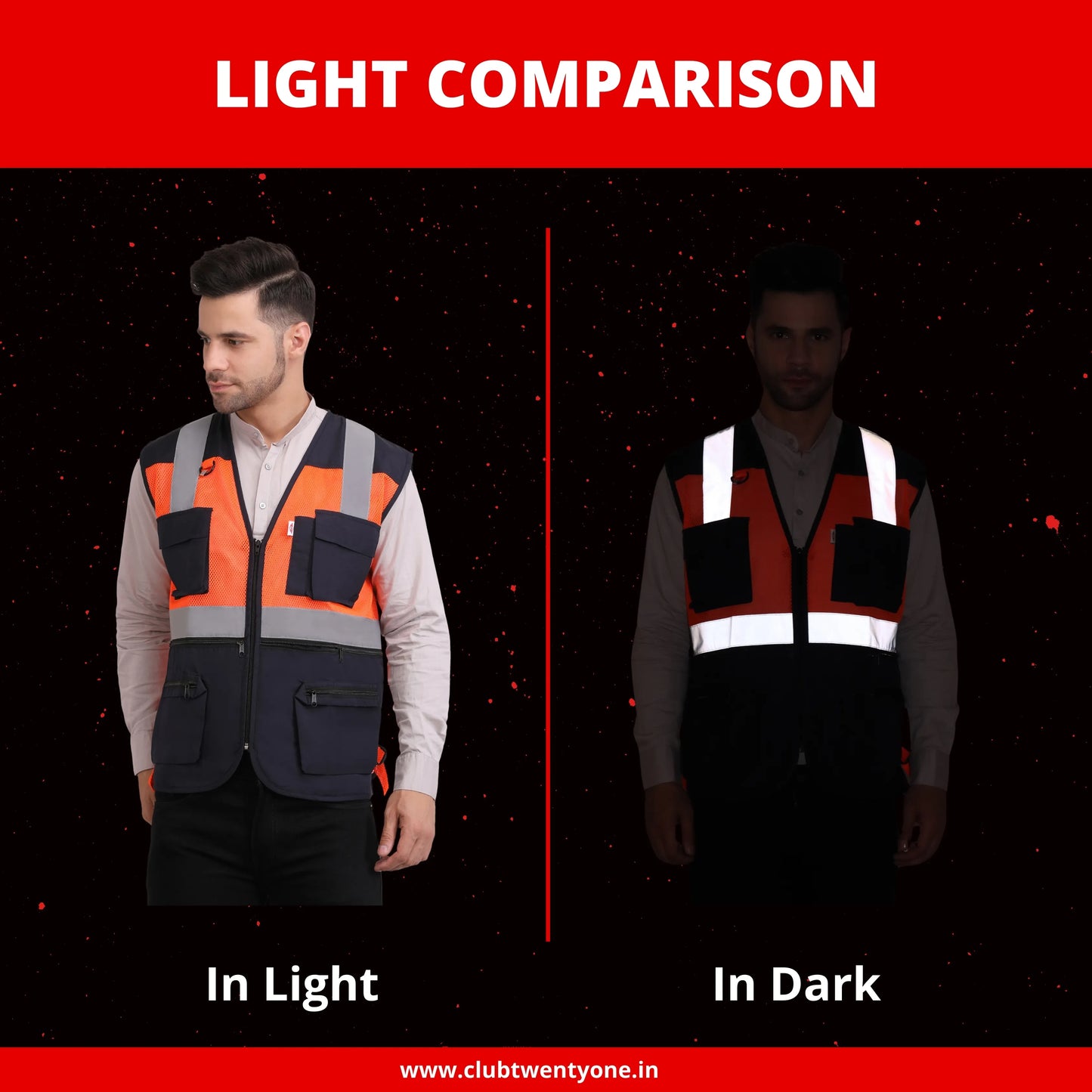 Safex Ultra Vest - Orange/Navy Blue