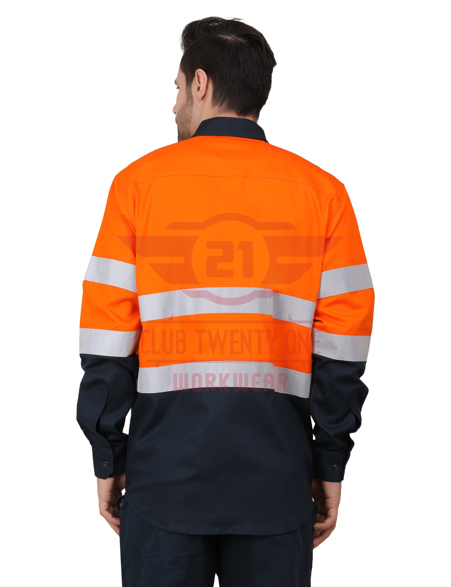 Rigmate Shirt - Orange/Navy Blue