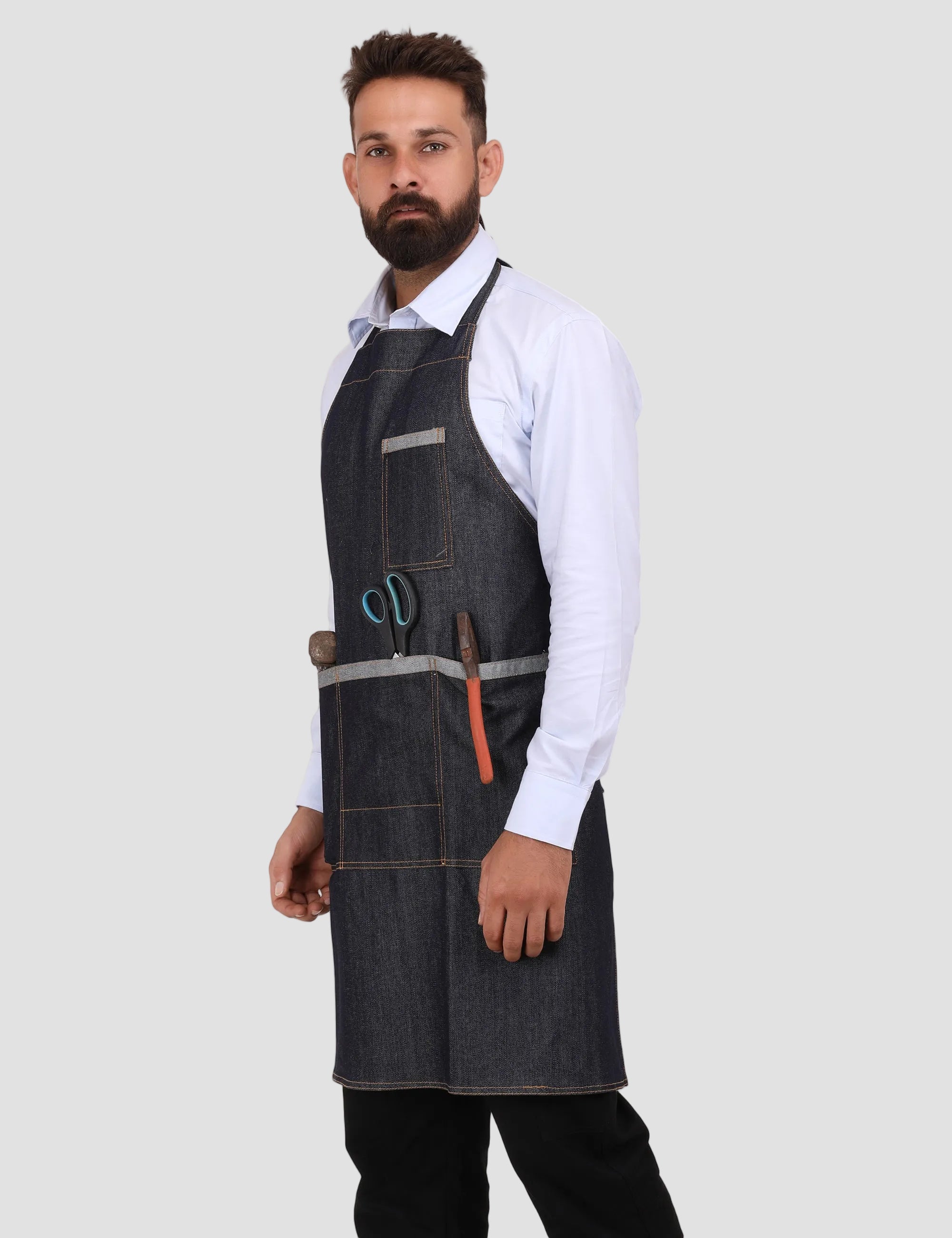 Denim Apron - Navy Blue
