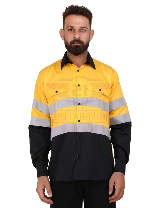 Rigmate Shirt - Yellow/Navy Blue