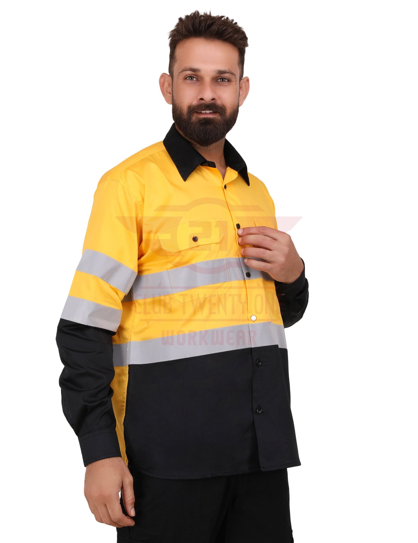 Rigmate Shirt - Yellow/Navy Blue