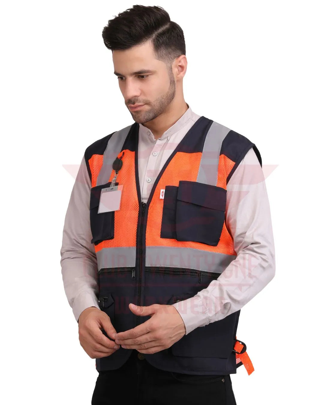 Safex Ultra Vest - Orange/Navy Blue