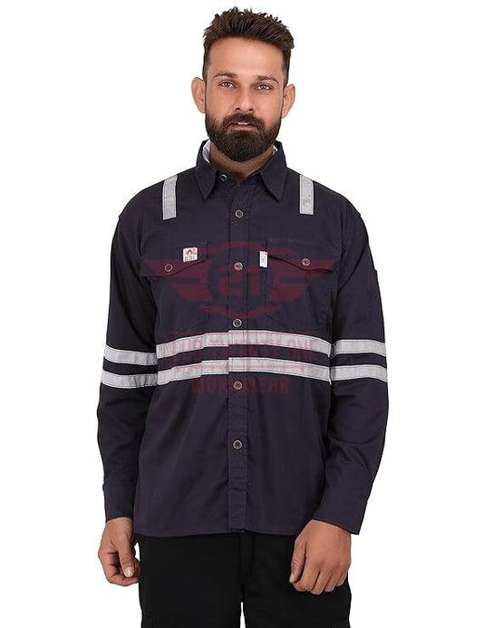 Port Flame Shirt - Navy Blue
