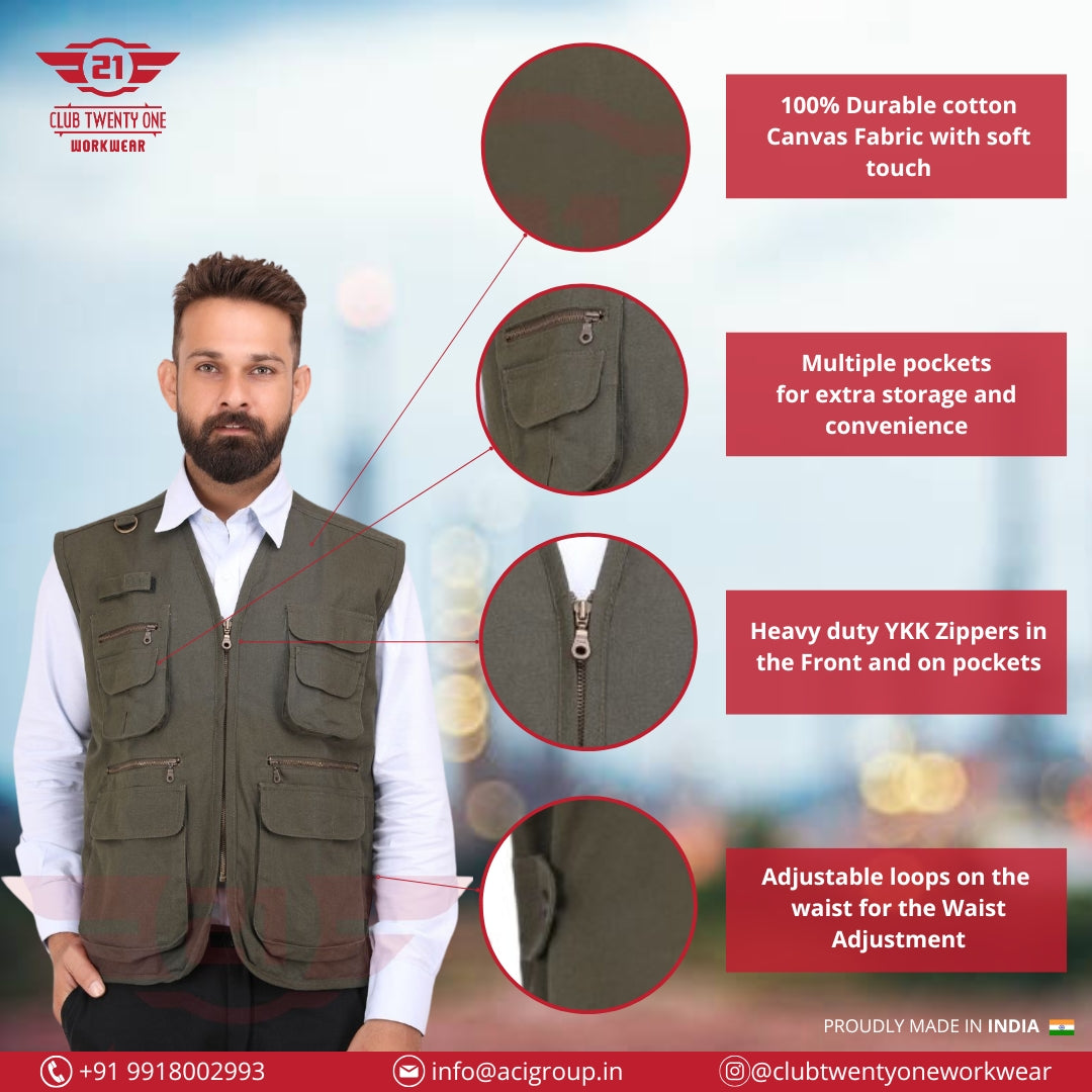 Jurassic Vest- Olive