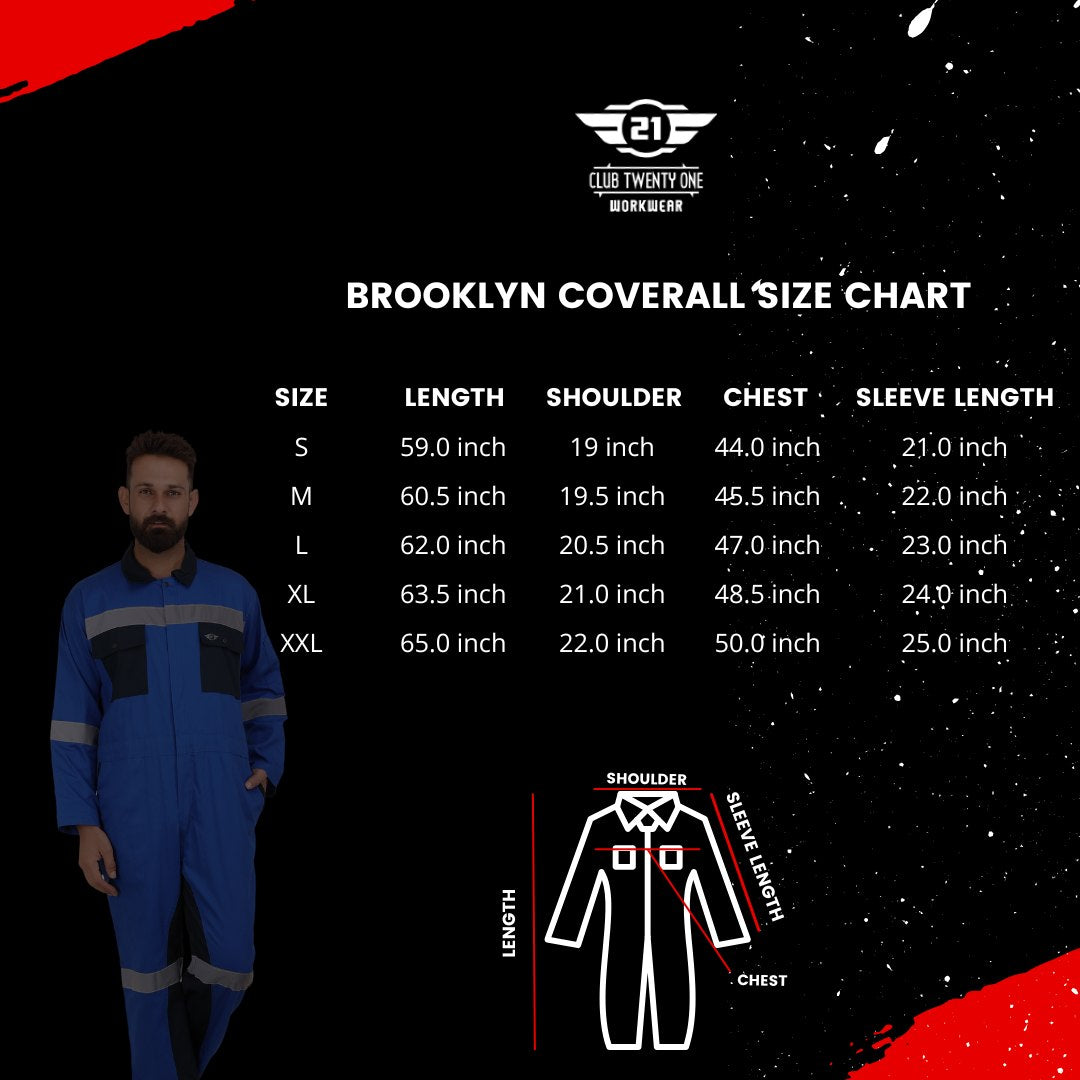 Brooklyn Coverall - Royal Blue/Navy
