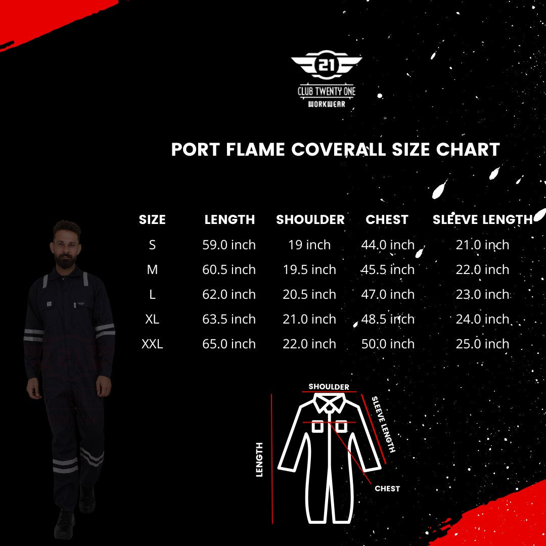 Port Flame Coverall - Navy Blue