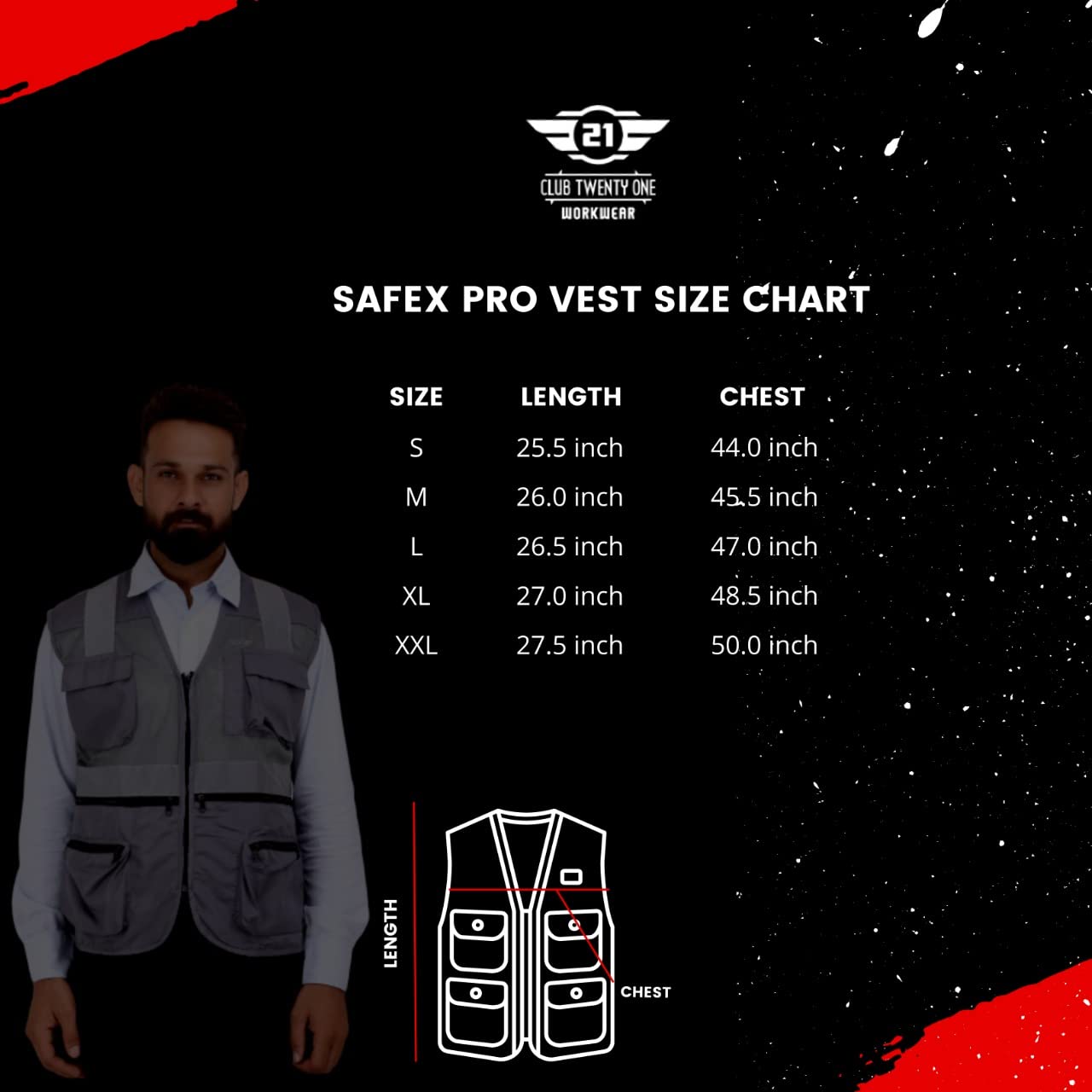 Safex Pro Vest - Grey