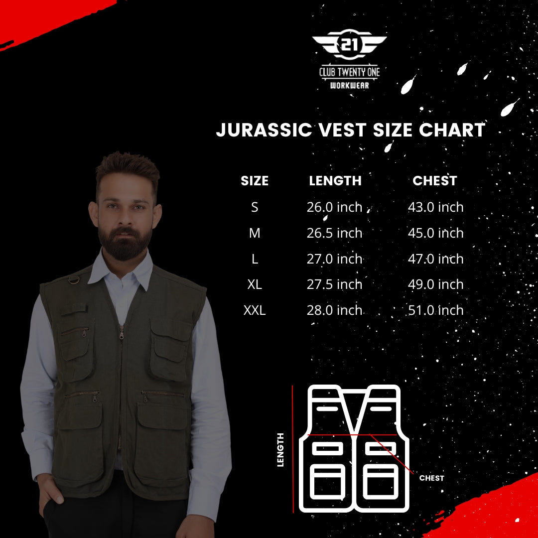 Jurassic Vest- Olive