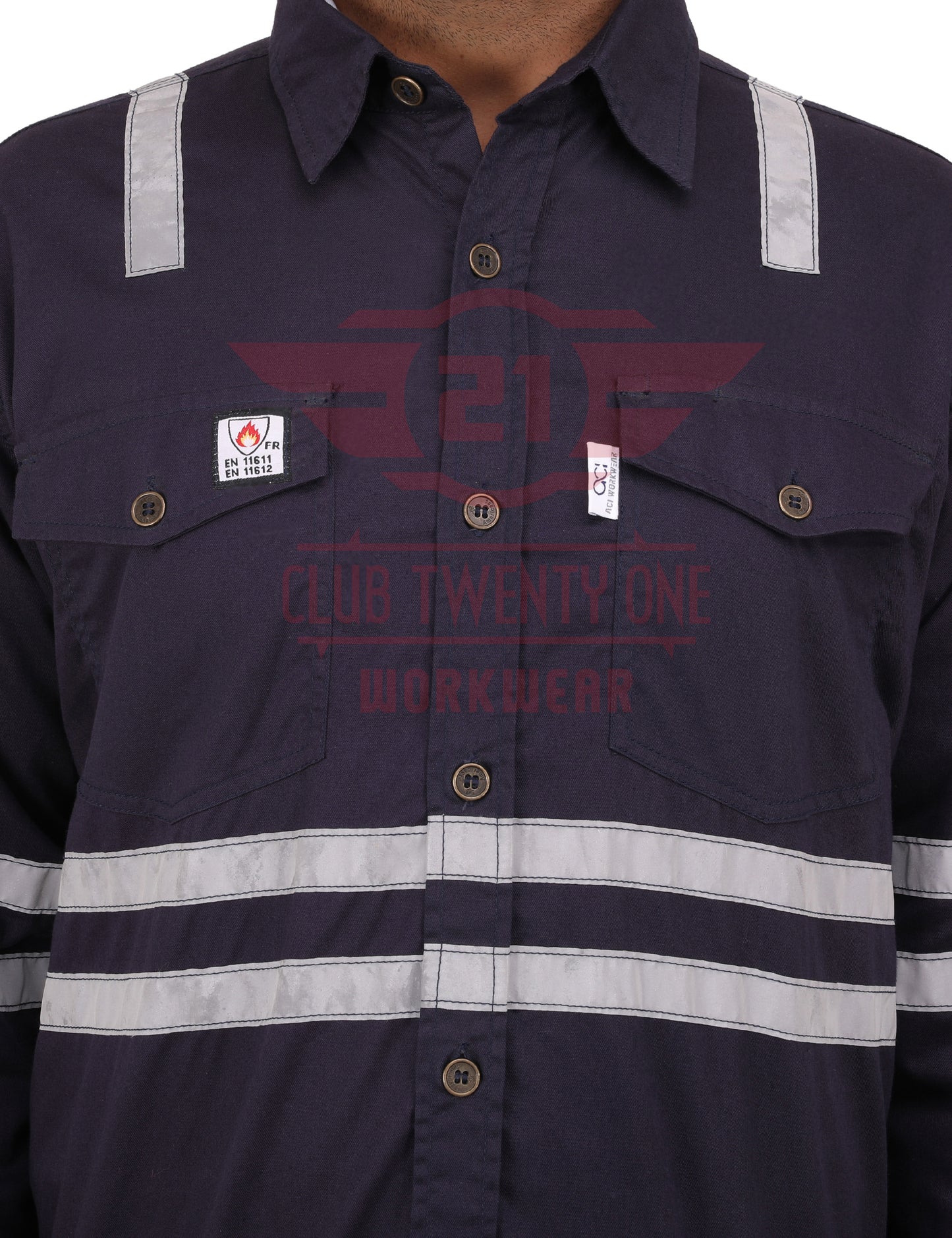 Port Flame Shirt - Navy Blue
