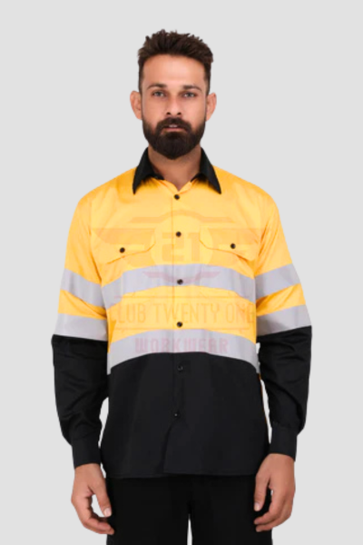 Rigmate Shirt - Yellow/Navy Blue