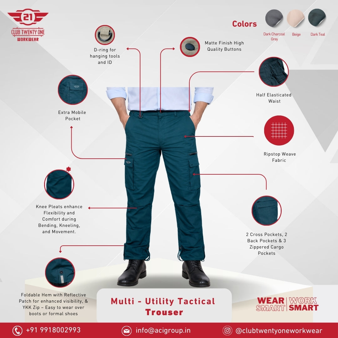 Multi Utility Tactical Trouser - Dark Teal