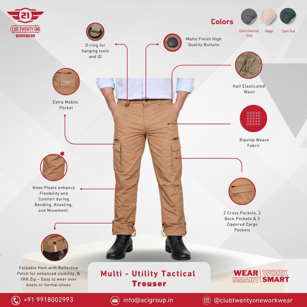 Multi Utility Tactical Trouser - Beige