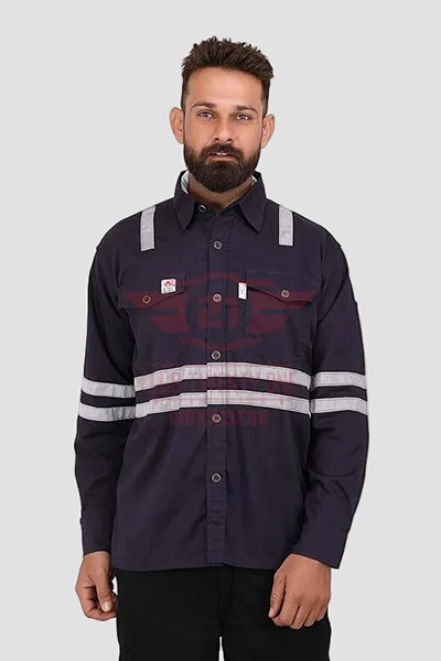 Port Flame Shirt - Navy Blue