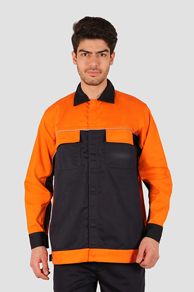 FR E3 Molten Metal Jacket - Orange/Navy