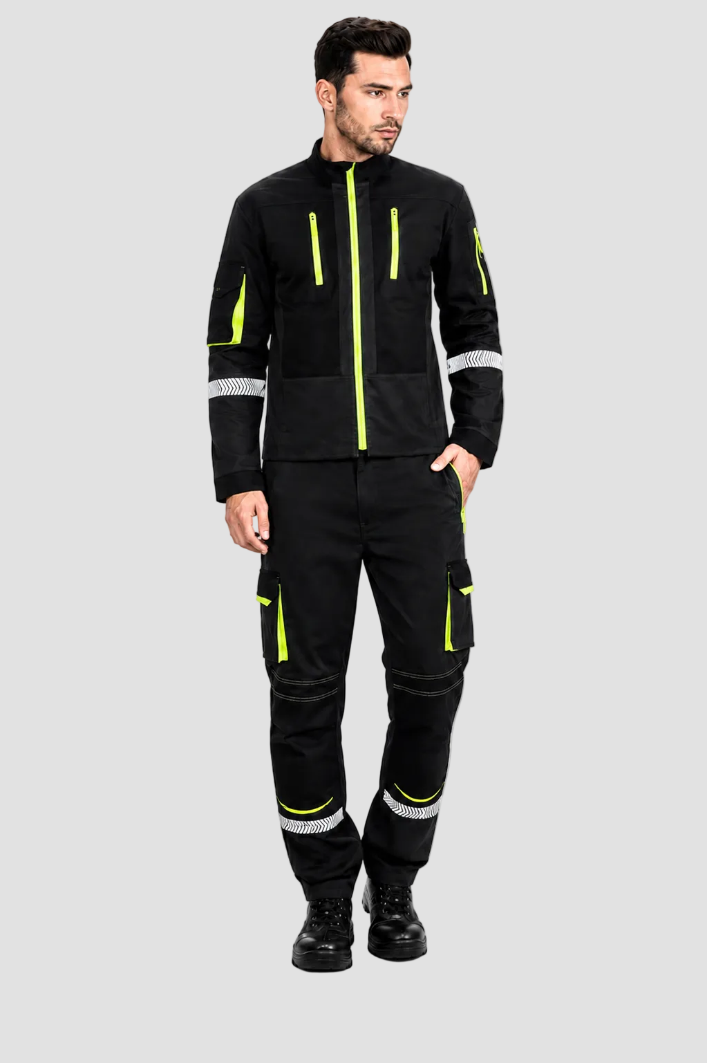 Studds Jacket - Black/Hi-Vis Yellow