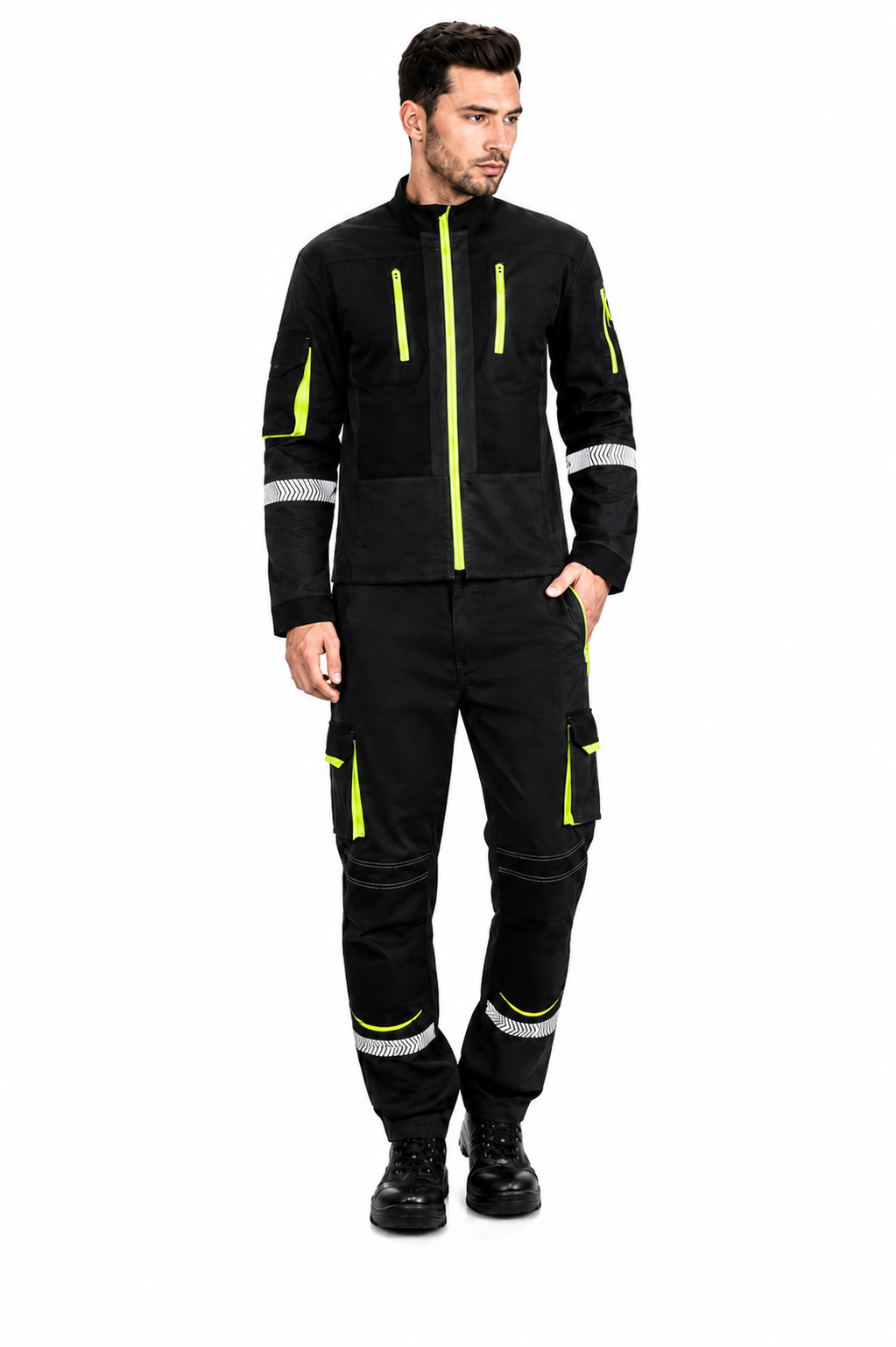 Studds Jacket - Black/Hi-Vis Yellow