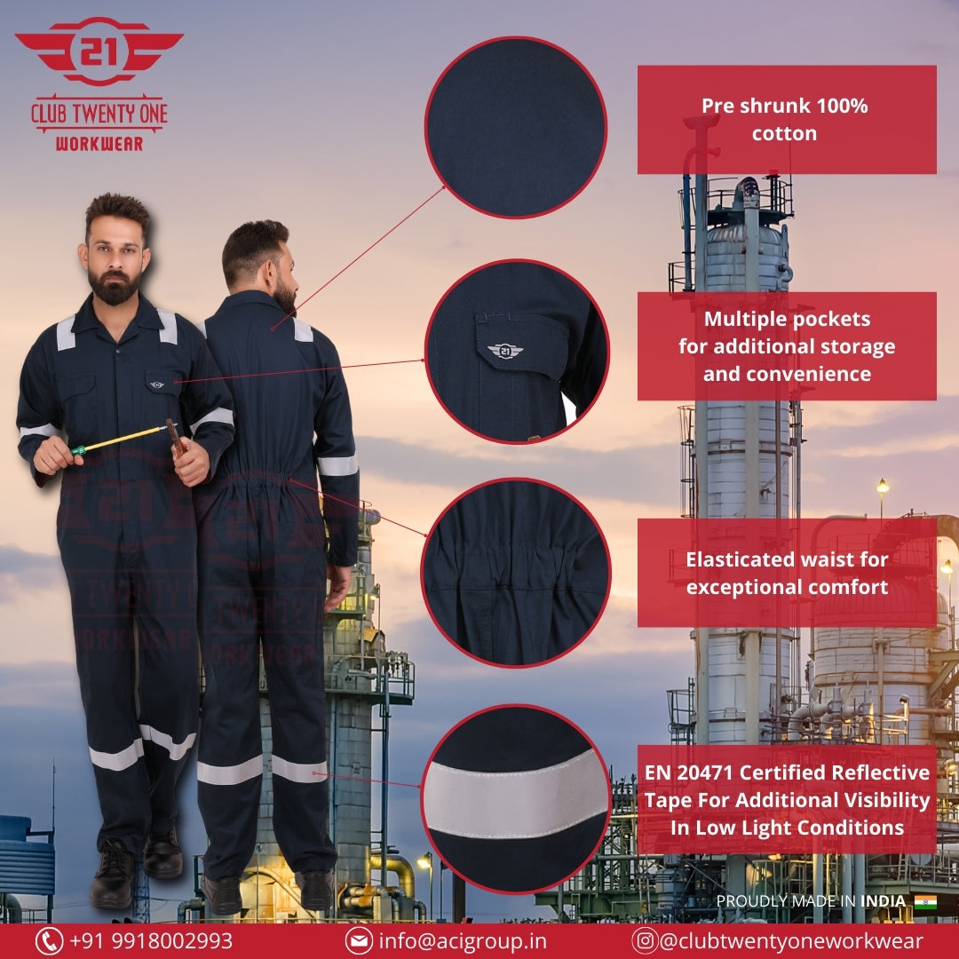 Dubai Coverall - Navy Blue