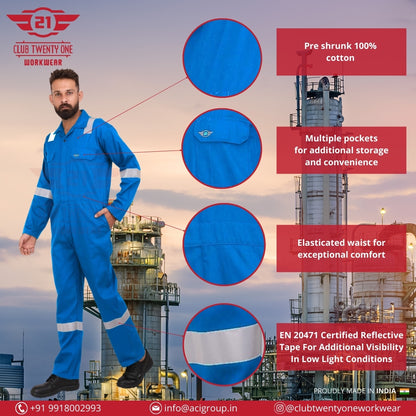 Dubai Coverall - Petro Blue