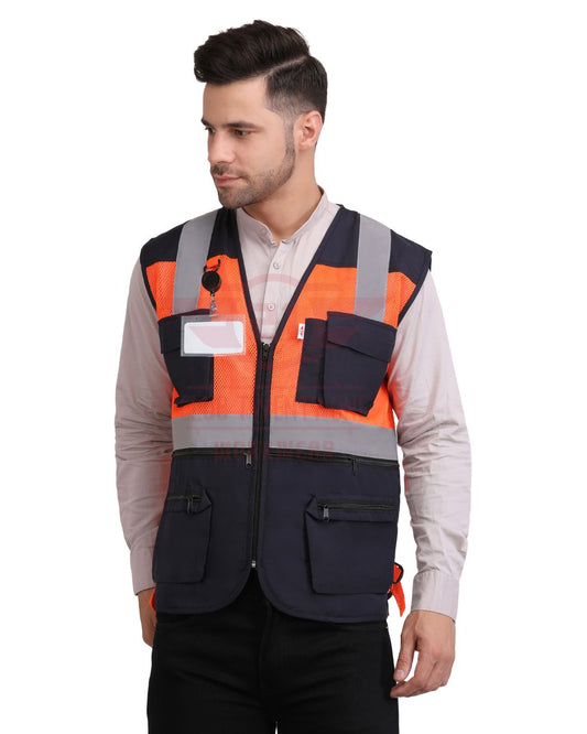 Safex Ultra Vest - Orange/Navy Blue