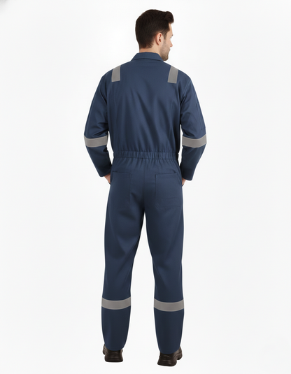 Poly-Cot Coverall - Navy Blue