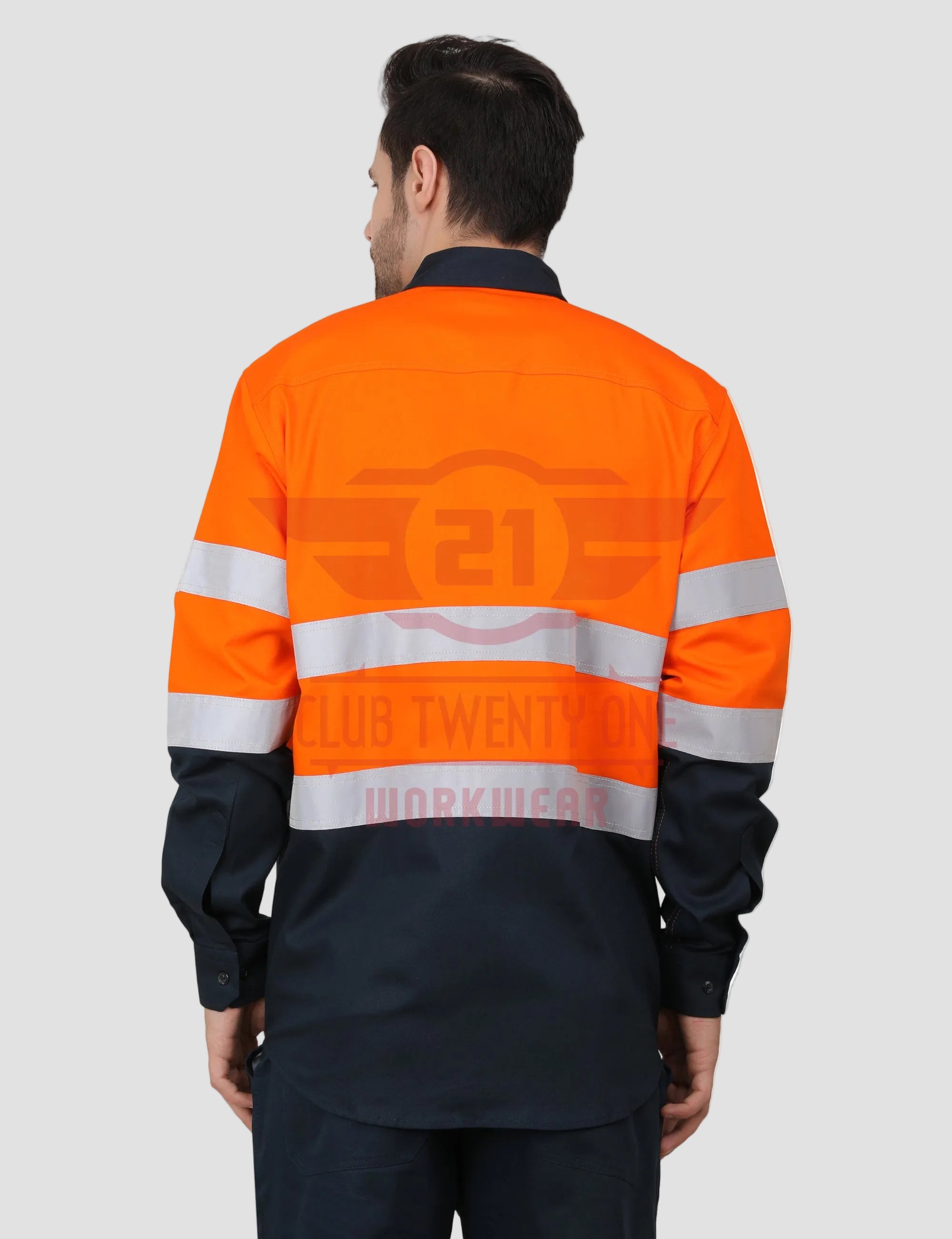 Rigmate Shirt - Orange/Navy Blue