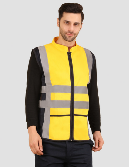 Vortex Vest - Yellow/Navy Blue