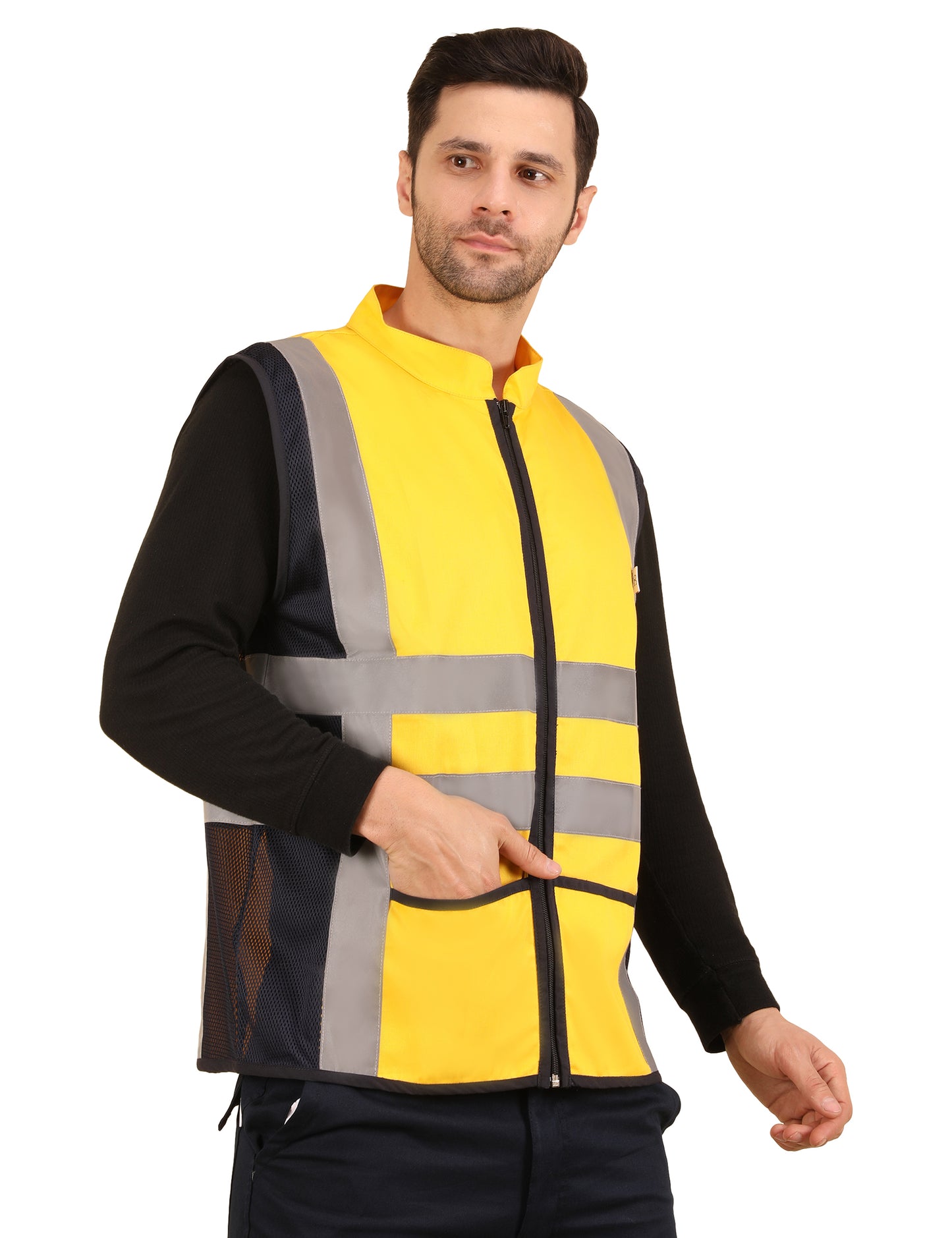 Vortex Vest - Yellow/Navy Blue