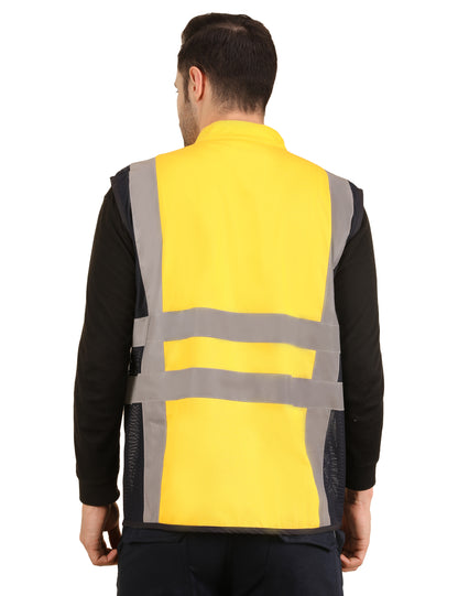 Vortex Vest - Yellow/Navy Blue