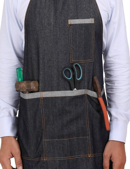 Denim Apron - Navy Blue