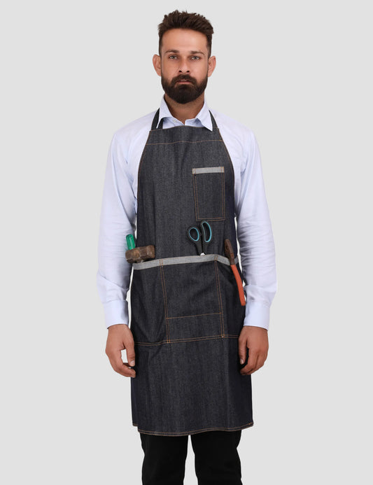 Denim Apron - Navy Blue