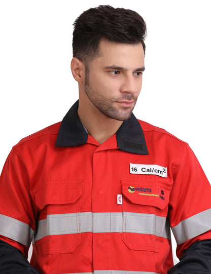 Molten Metal D3E3 Shirt - Red/Navy Blue