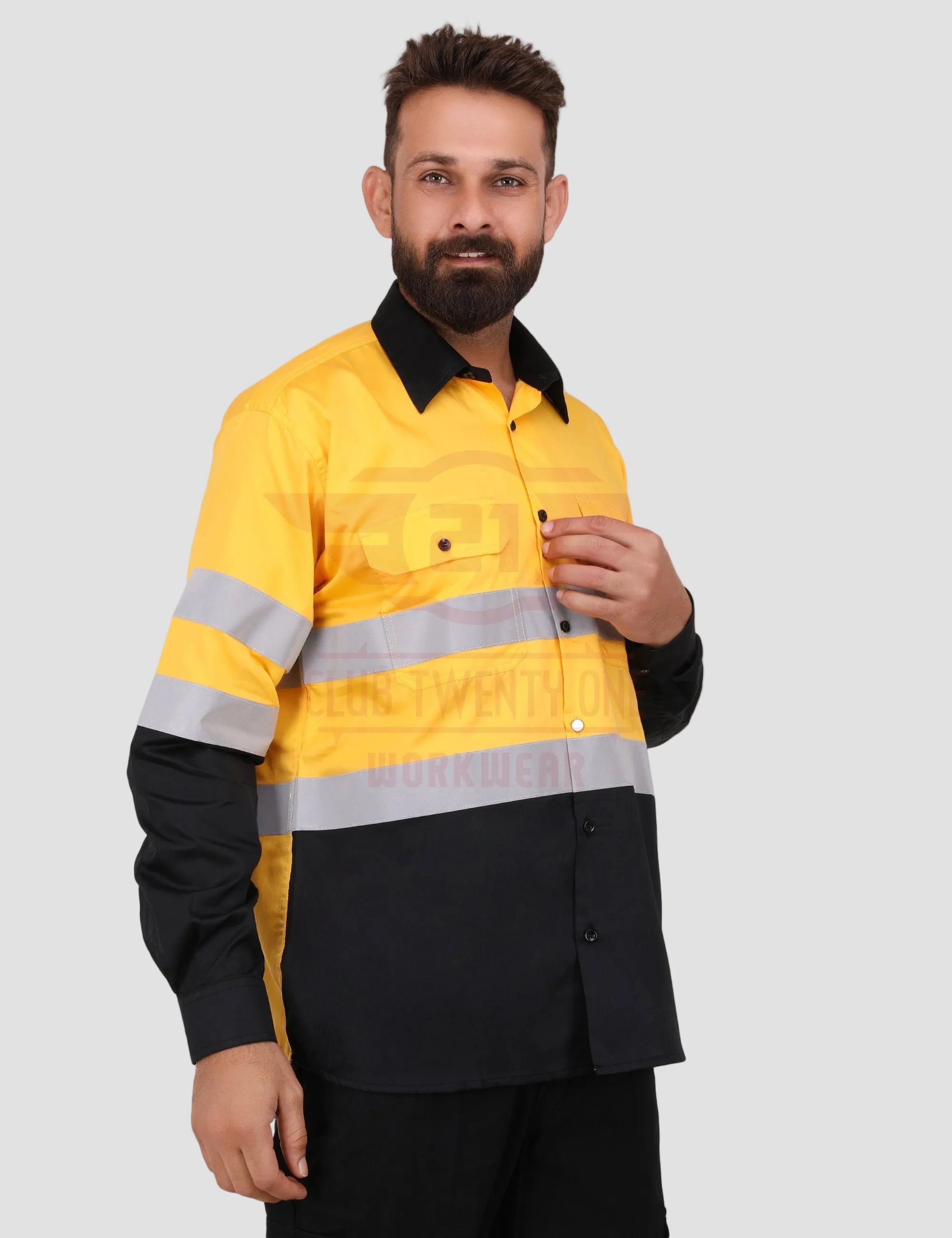Rigmate Shirt - Yellow/Navy Blue