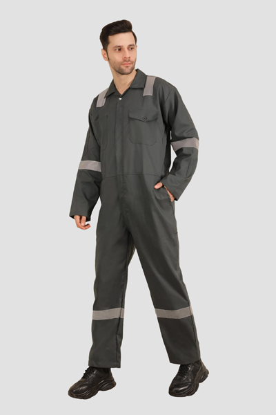 Poly-Cot Coverall - Olive