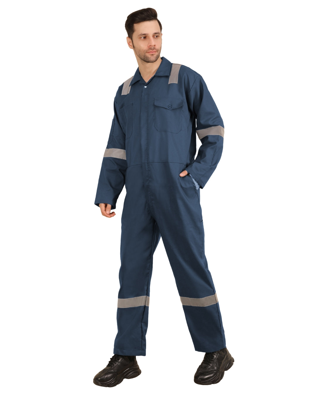 Poly-Cot Coverall - Navy Blue