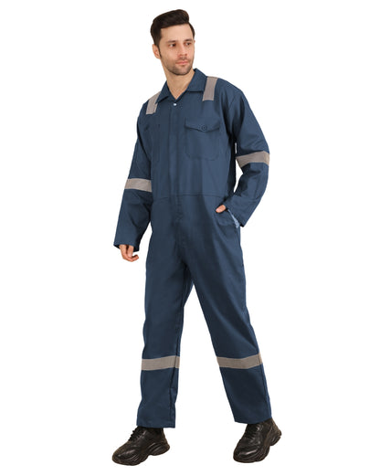 Poly-Cot Coverall - Navy Blue