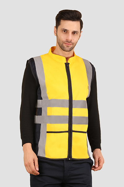 Vortex Vest - Yellow/Navy Blue