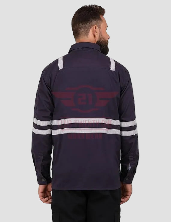 Port Flame Shirt - Navy Blue