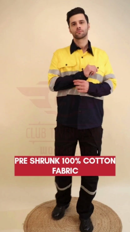 Rigmate Shirt - Yellow/Navy Blue