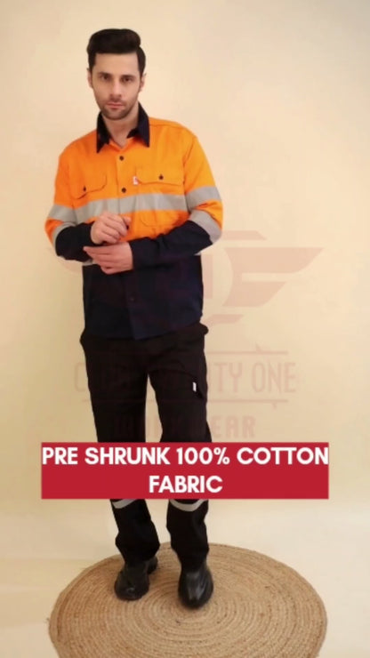 Rigmate Shirt - Orange/Navy Blue