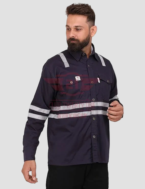 Port Flame Shirt - Navy Blue