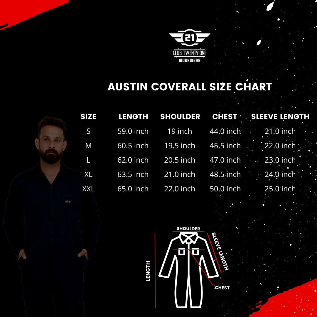 Austin Coverall - Navy Blue