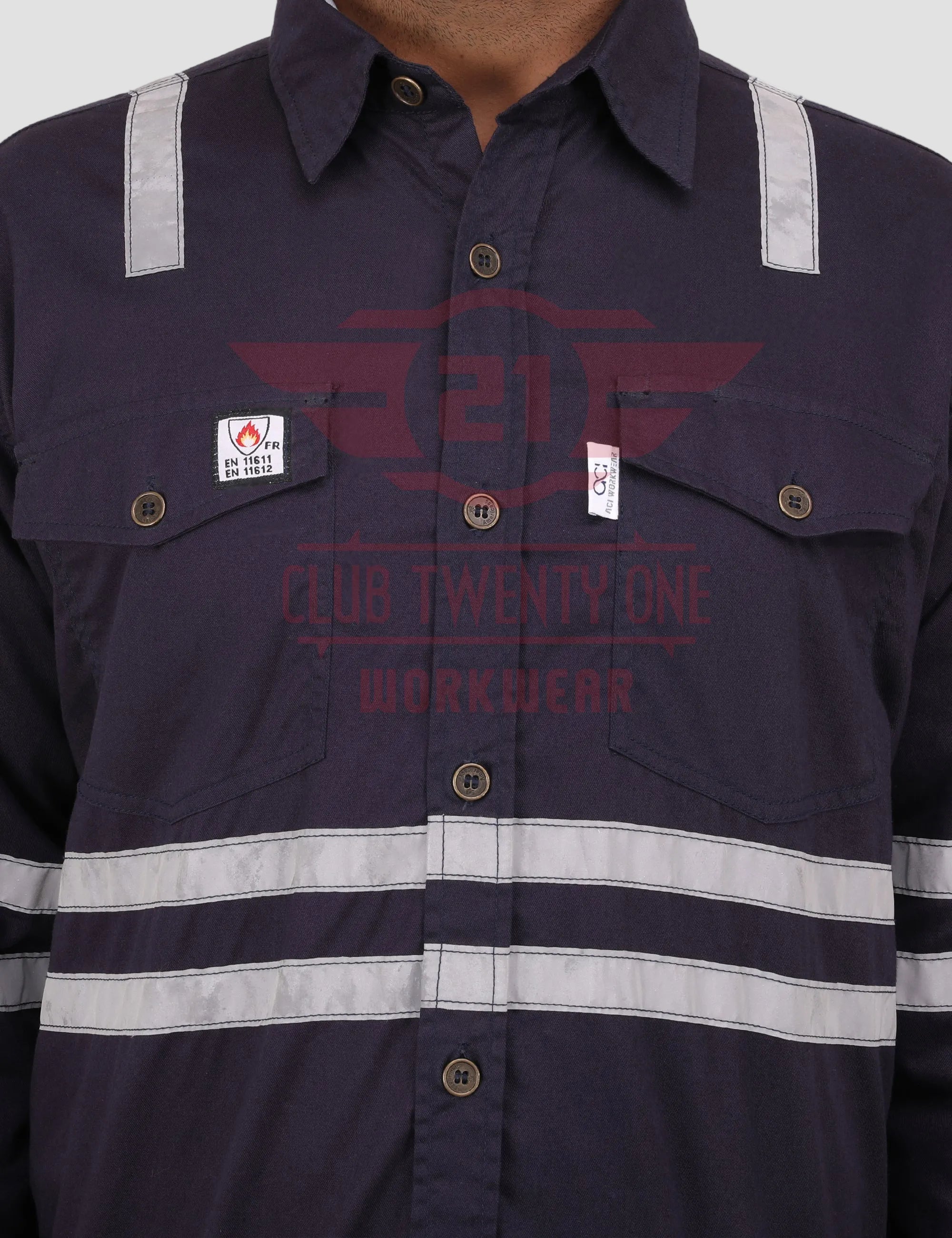 Port Flame Shirt - Navy Blue